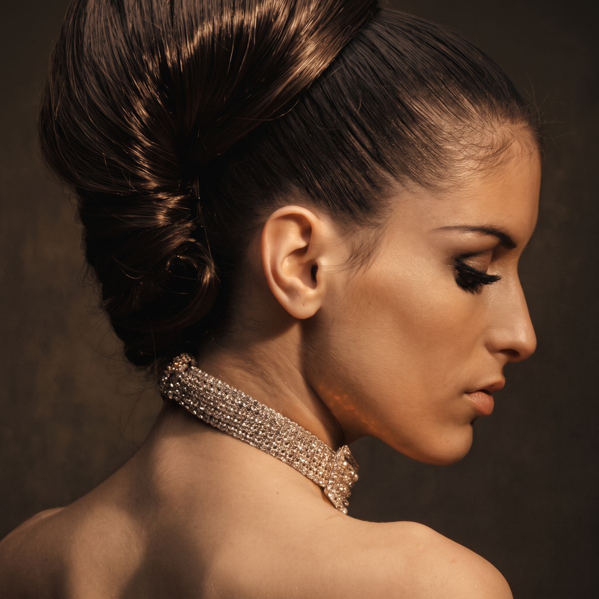 Perfil de mujer con luz cálida: medicina estética natural en Gooru Clinic